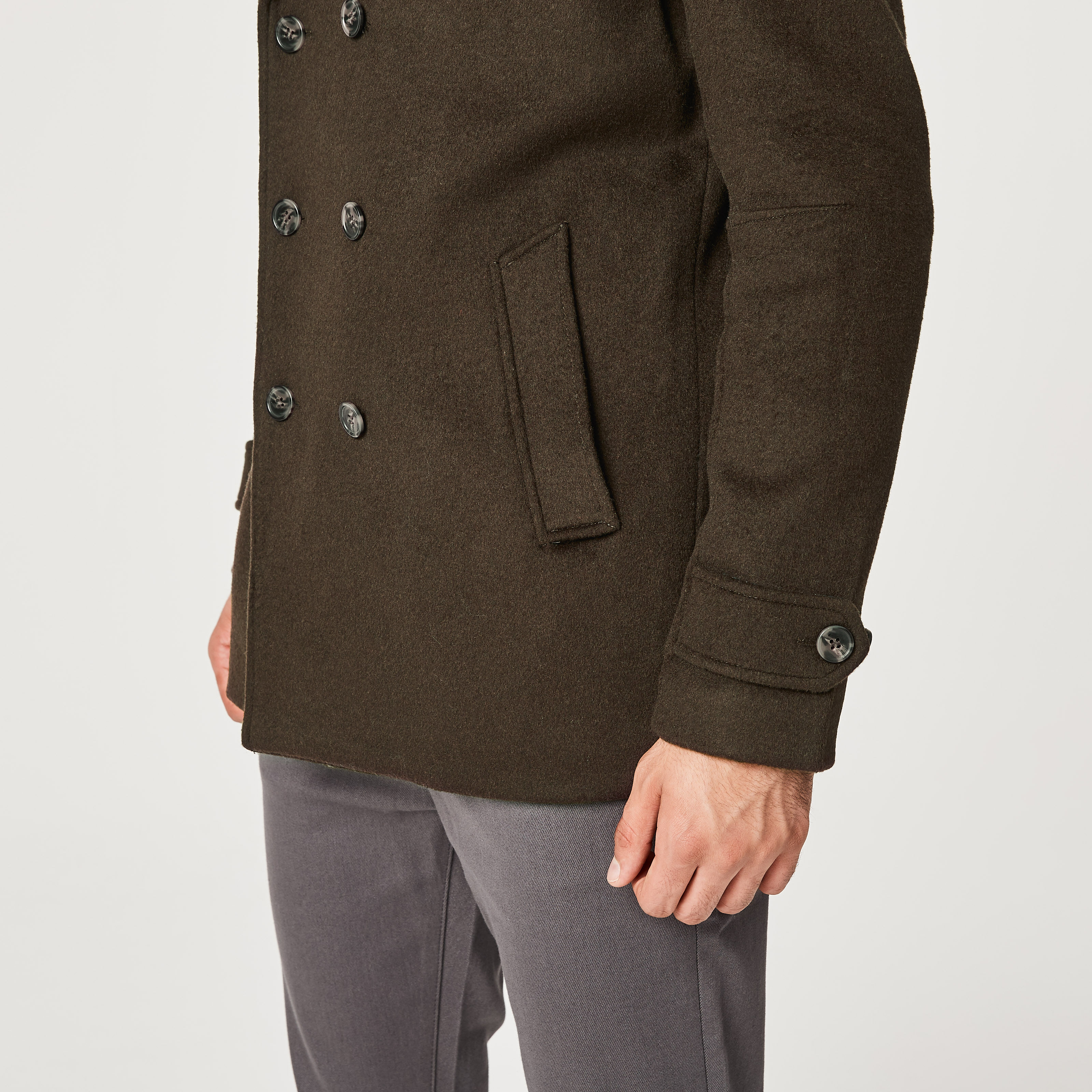 Half cheap belt coat